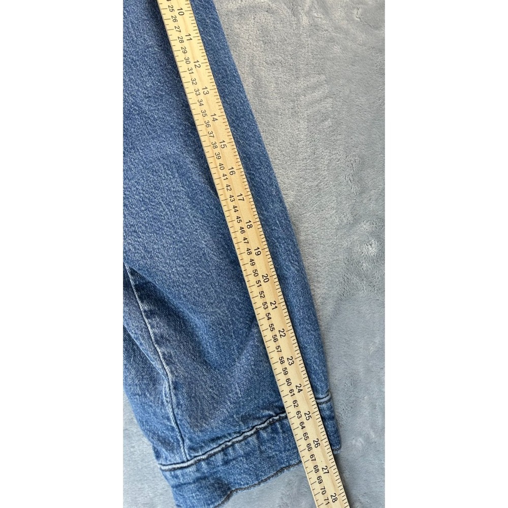 a..n.a.  Womens 4X Boxy Denim Jacket Blue Button Front Plus - Picture 11 of 11